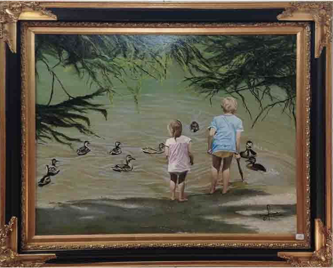 Tableau LES CANARDS DU LAC